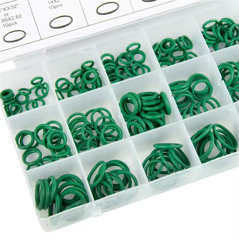 270Pcs Air Conditioning Rubber O Ring Seal Assortment Kit Green Air Con 18 Sizes