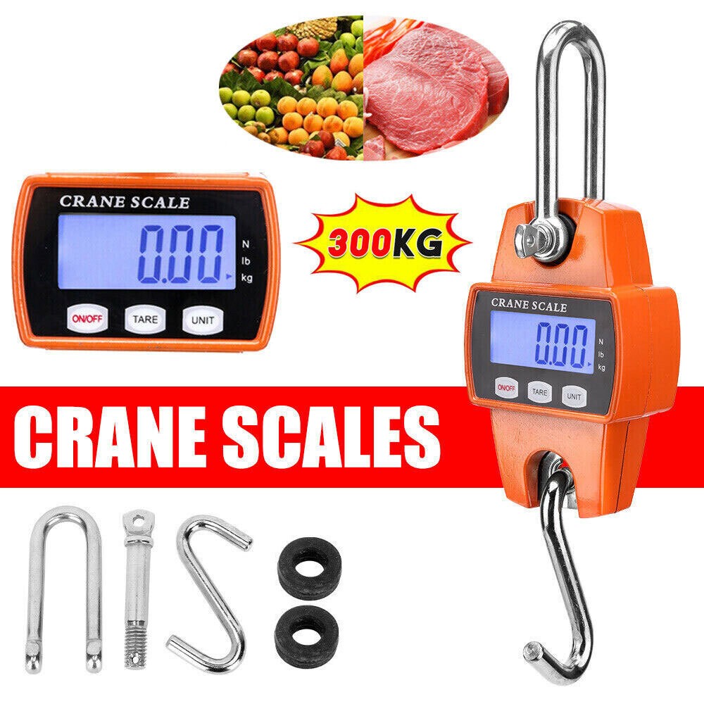 Digital Crane Scale Industrial Hanging Heavy Duty Hook Stainless Steel Weighing
