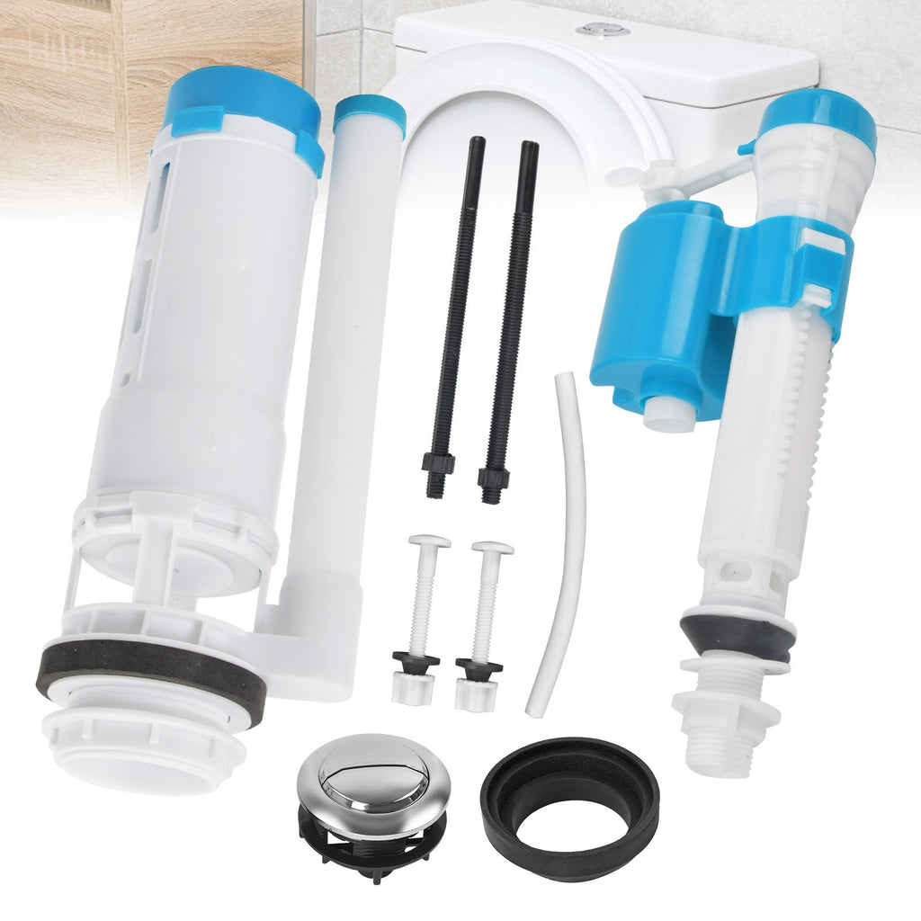 Dual Toilet Flush Valve Push Button Syphon Kit Top Mount Cistern Replacement UK