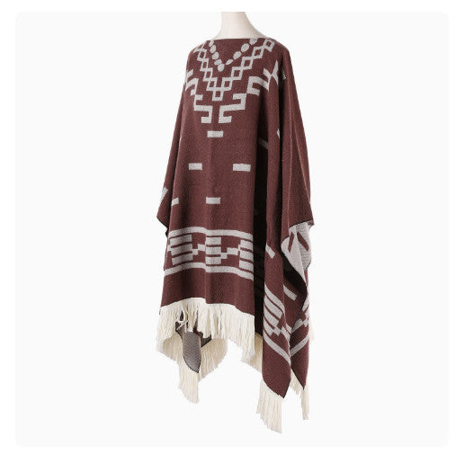 Eastwood Western Cowboy Poncho Serape replica handmade of faux-alpaca wool