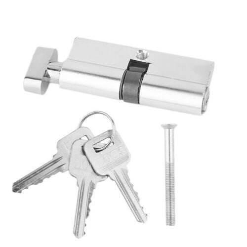 Euro Barrel Thumb Turn Cylinder Lock Set, 3 Keys for UPVC Doors
