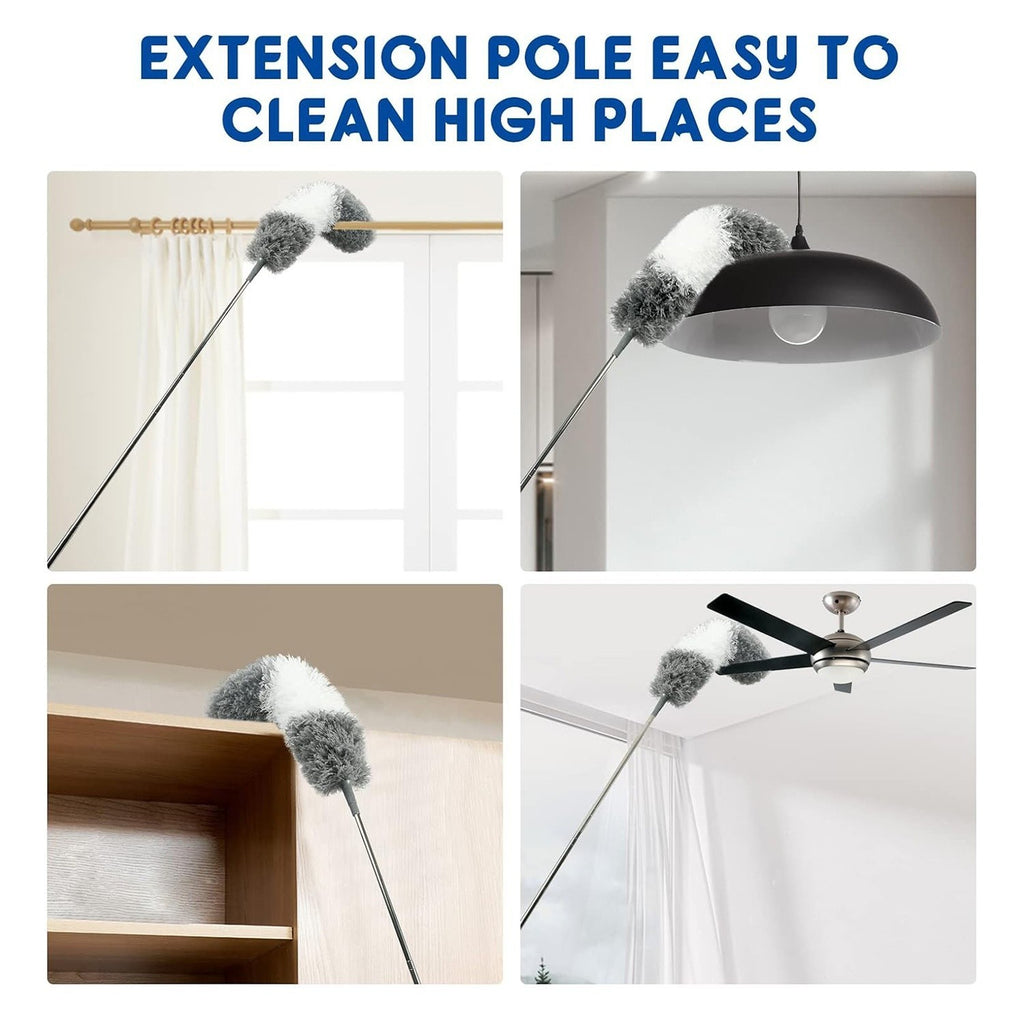 2.8m Extra Long Cobweb Feather Duster Telescopic Handle Extendable to Ceiling🔥