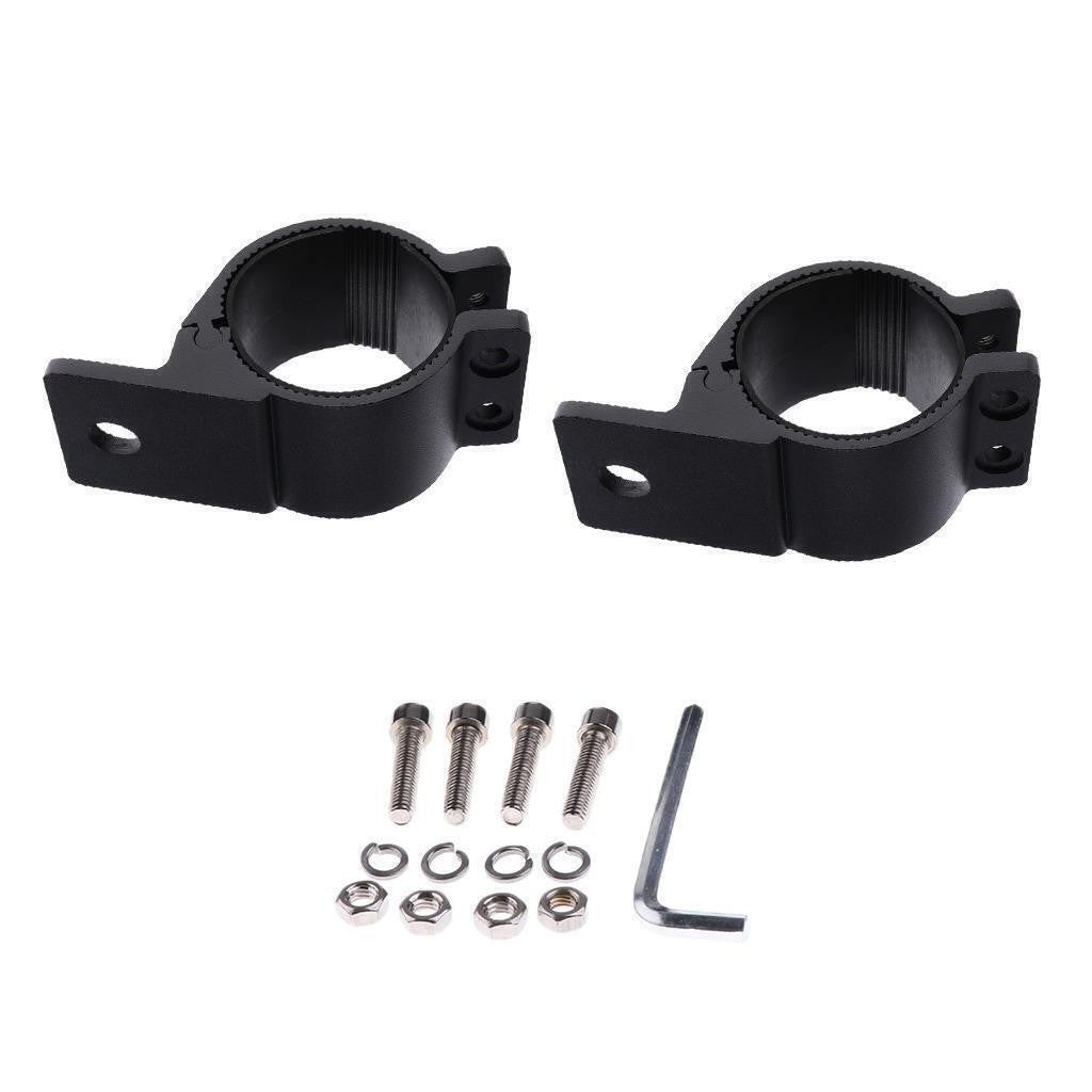 2x 60-65mm Tube Bull Roll Bar Antenna Spot Light Mount Bracket black UK