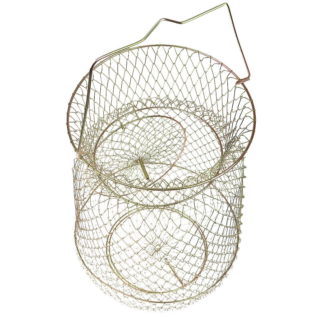 High Collapsible Steel Wire Collapsible Foldable Fish Cage Fishing