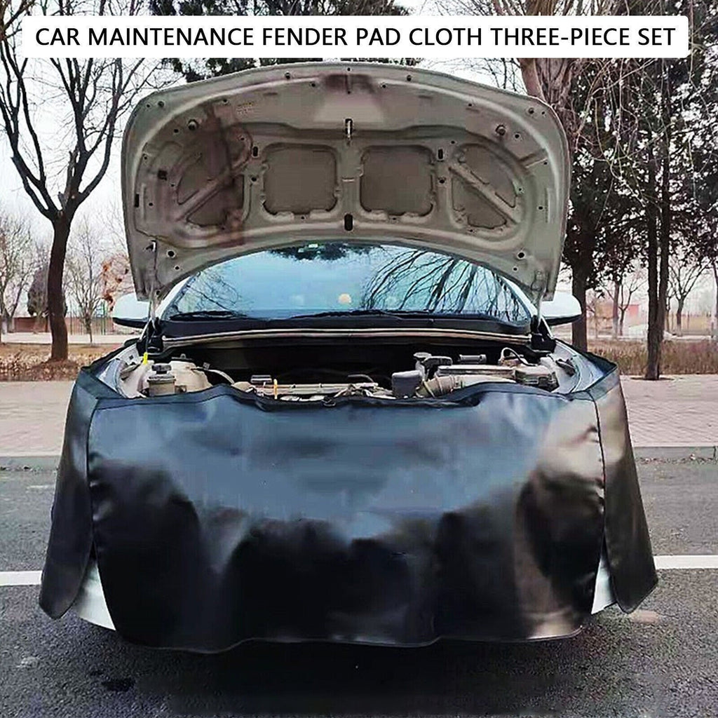 3Pcs Anti Scratch Auto Magnetic Fender Cover Mechanics Protector Pad PU leather