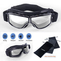Fit Over Glasses Riding Goggles – Vintage Leather Motorcycle Eyewear for Men