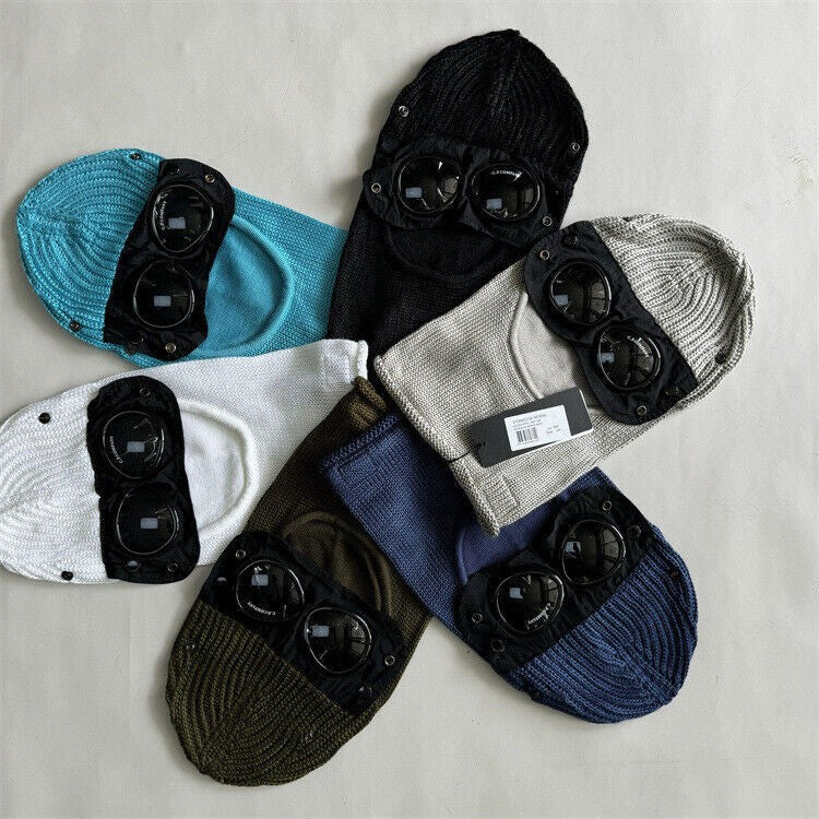 Knitted Hat for Men and Women Eye Protection Skiing Windproof and Warm Hat