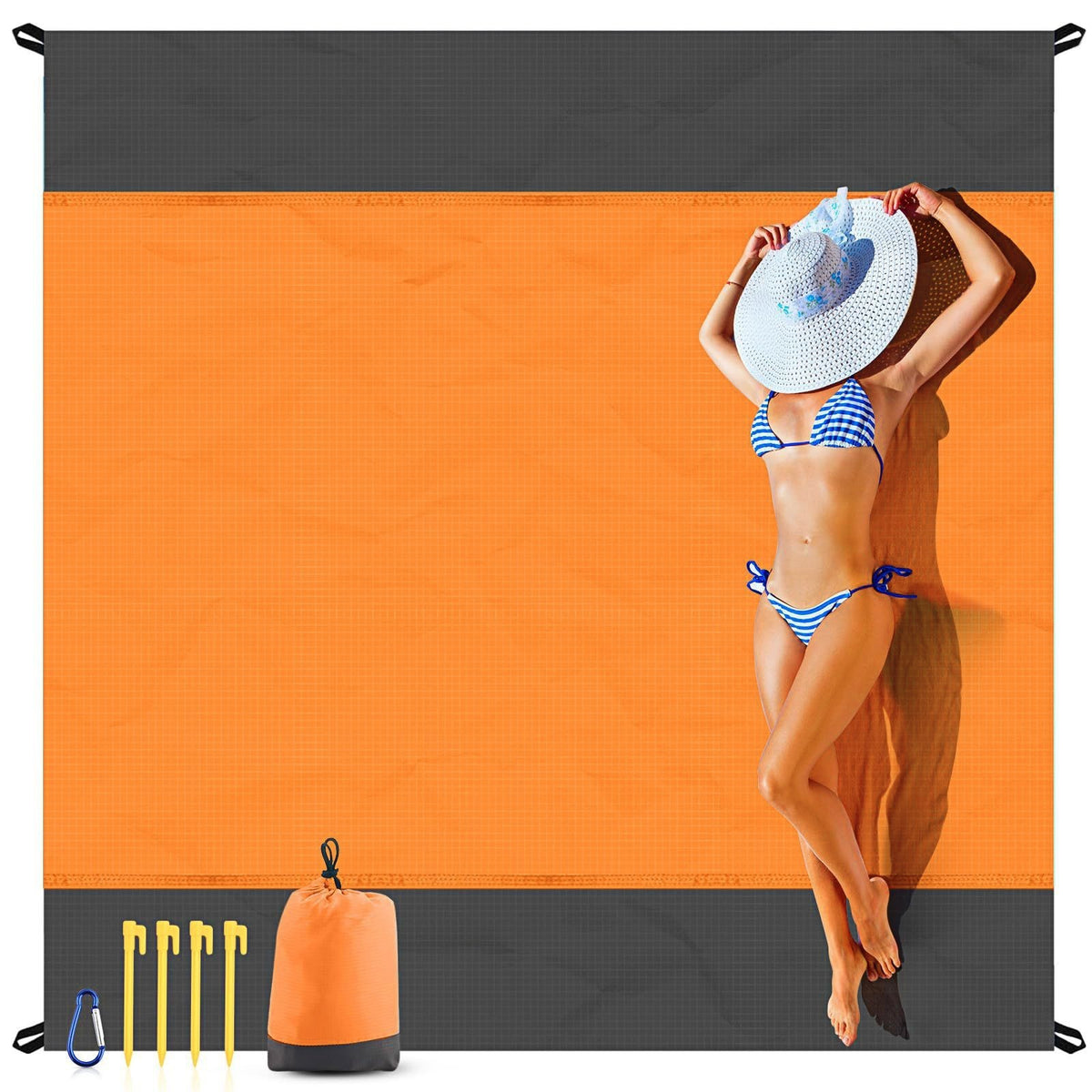 Outdoor Pocket Picnic Blanket Camping Waterproof Beach Mat Travel Sand-proof UK