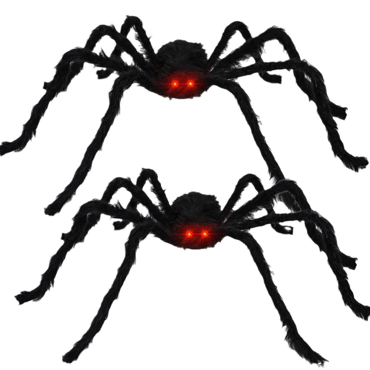 200CM Giant Eyes glowing Scary Spider Haunted House Prop Halloween Decoration