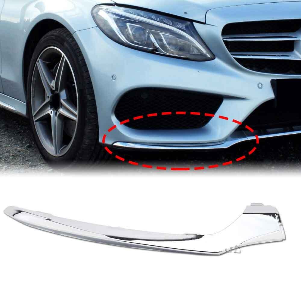 Front Right Chrome Bumper Lower Lip Trim For Mercedes Benz C-Class W205 2014-18