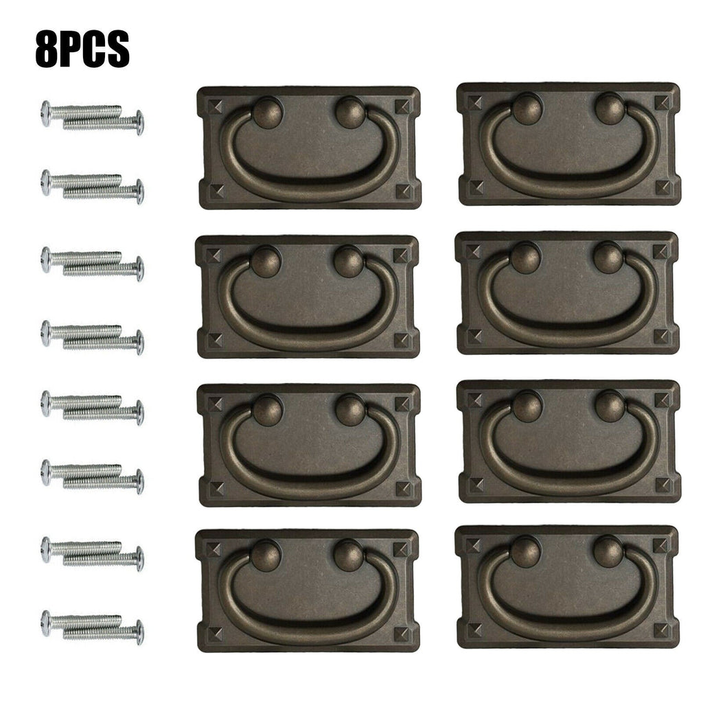 4/8Pcs Rustic Handle Oak Furniture Land Replacement Black Bronze Handles Cheaper