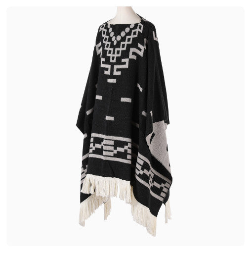 Eastwood Western Cowboy Poncho Serape replica handmade of faux-alpaca wool