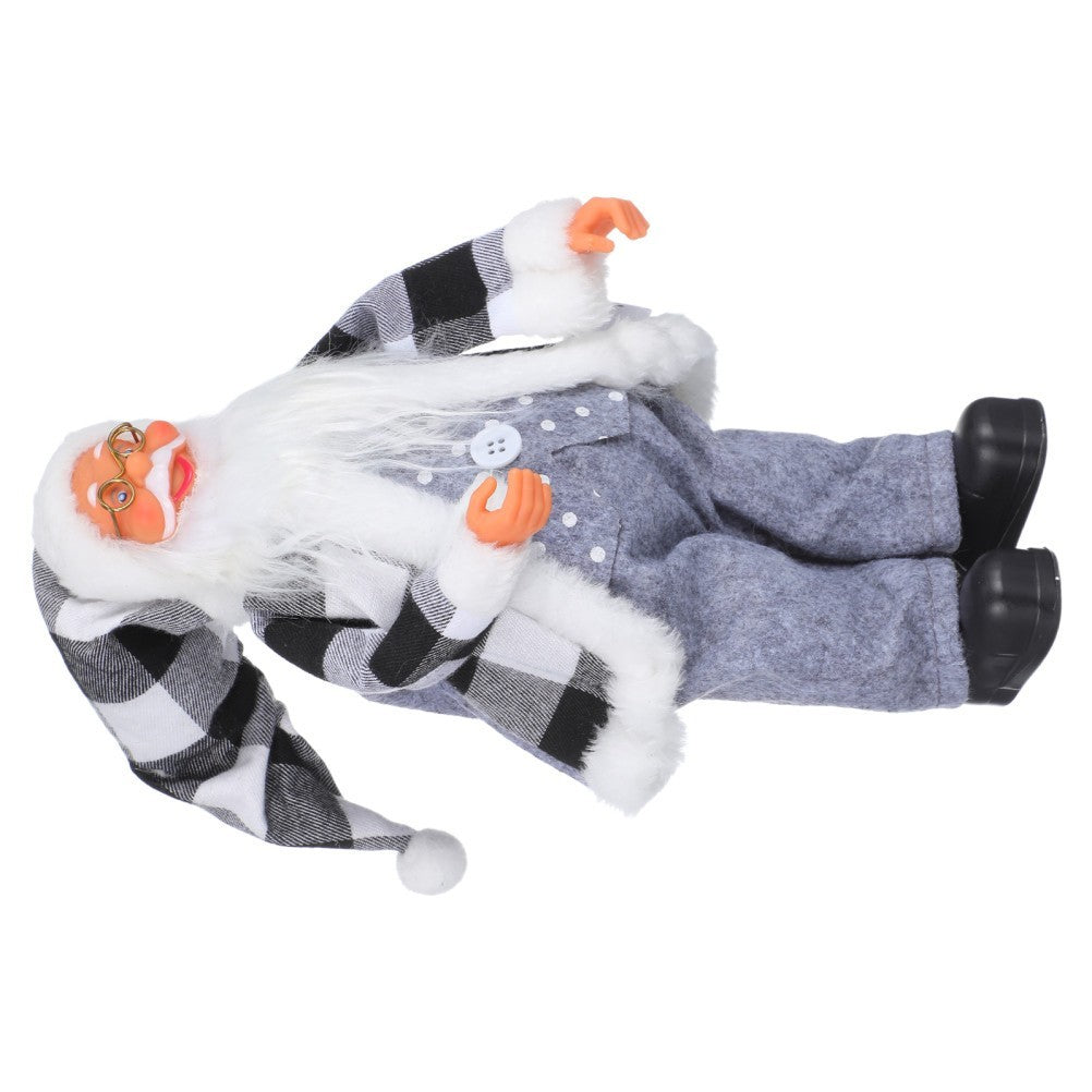 Holiday Standing Santa Claus Statue Reusable Multi Color Christmas Party Decor