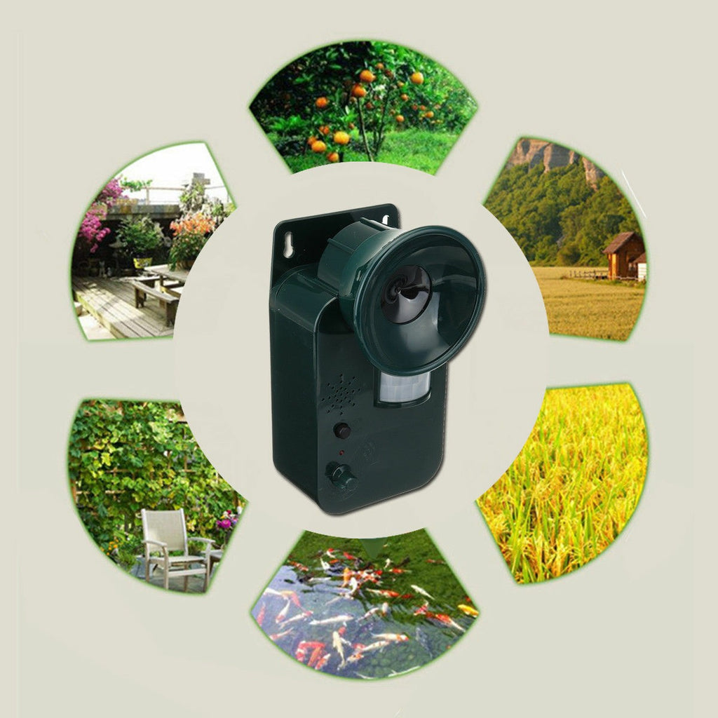 Garden Ultrasonic Cat Dog Mouse Battery Operated Pest Repeller Scarer Deterrent