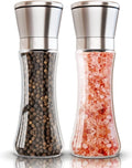 2x Pepper and Salt Grinder Set Mill Adjustable Stainless Steel Shaker Coarse NEW