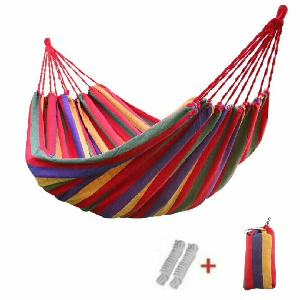 1 - 2 Person Camping Hammock Outdoor Garden Portable Double Swing Hanging Bed