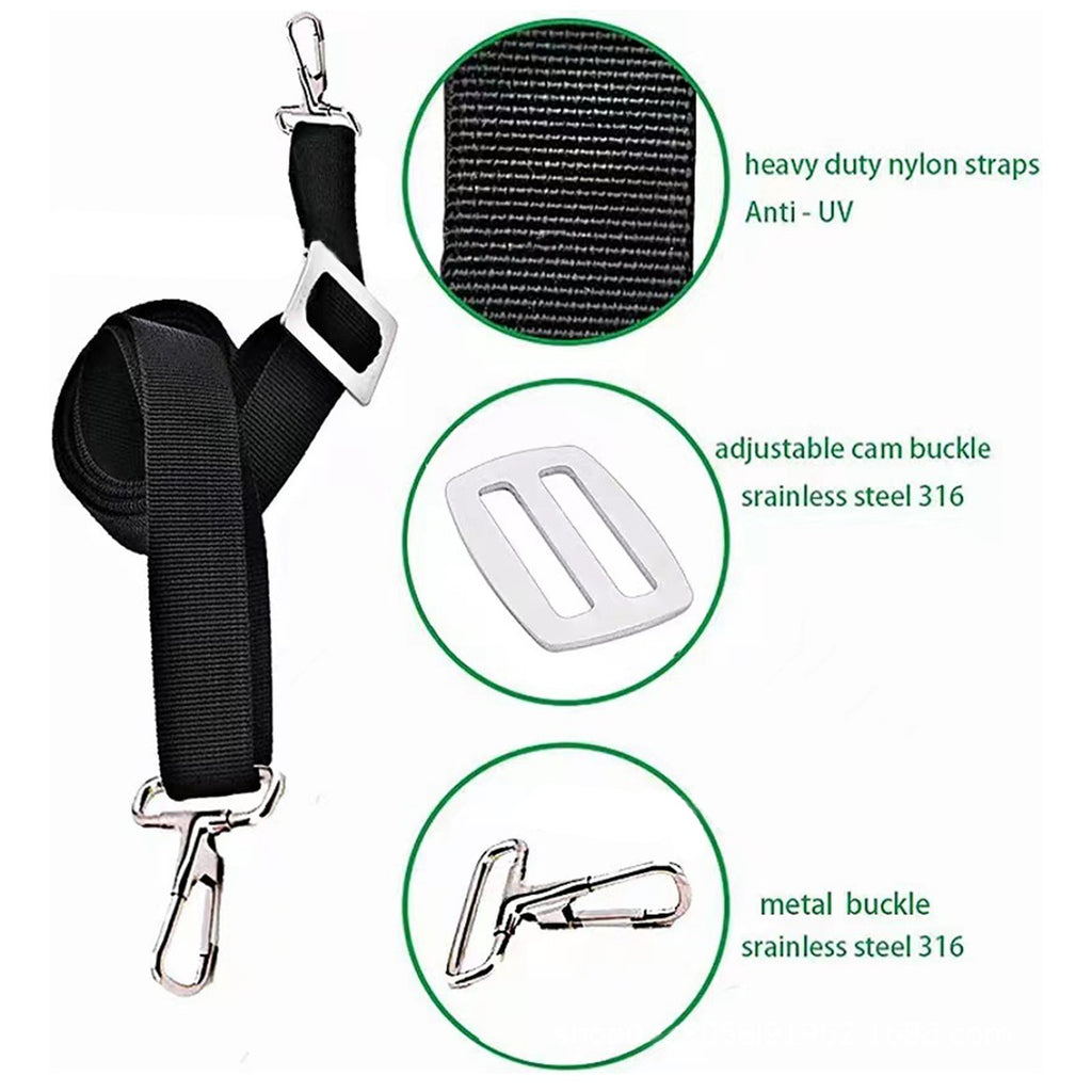 2x Adjustable Bimini Top Straps Marine Top Straps Tie Down Webbing Straps