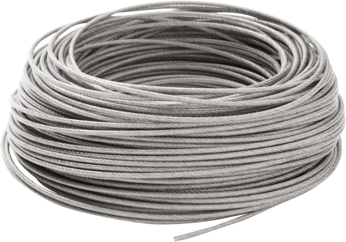 50M Outdoor Garden Wire Rope Hanging Kit For String Lights Climbing Plants Fence