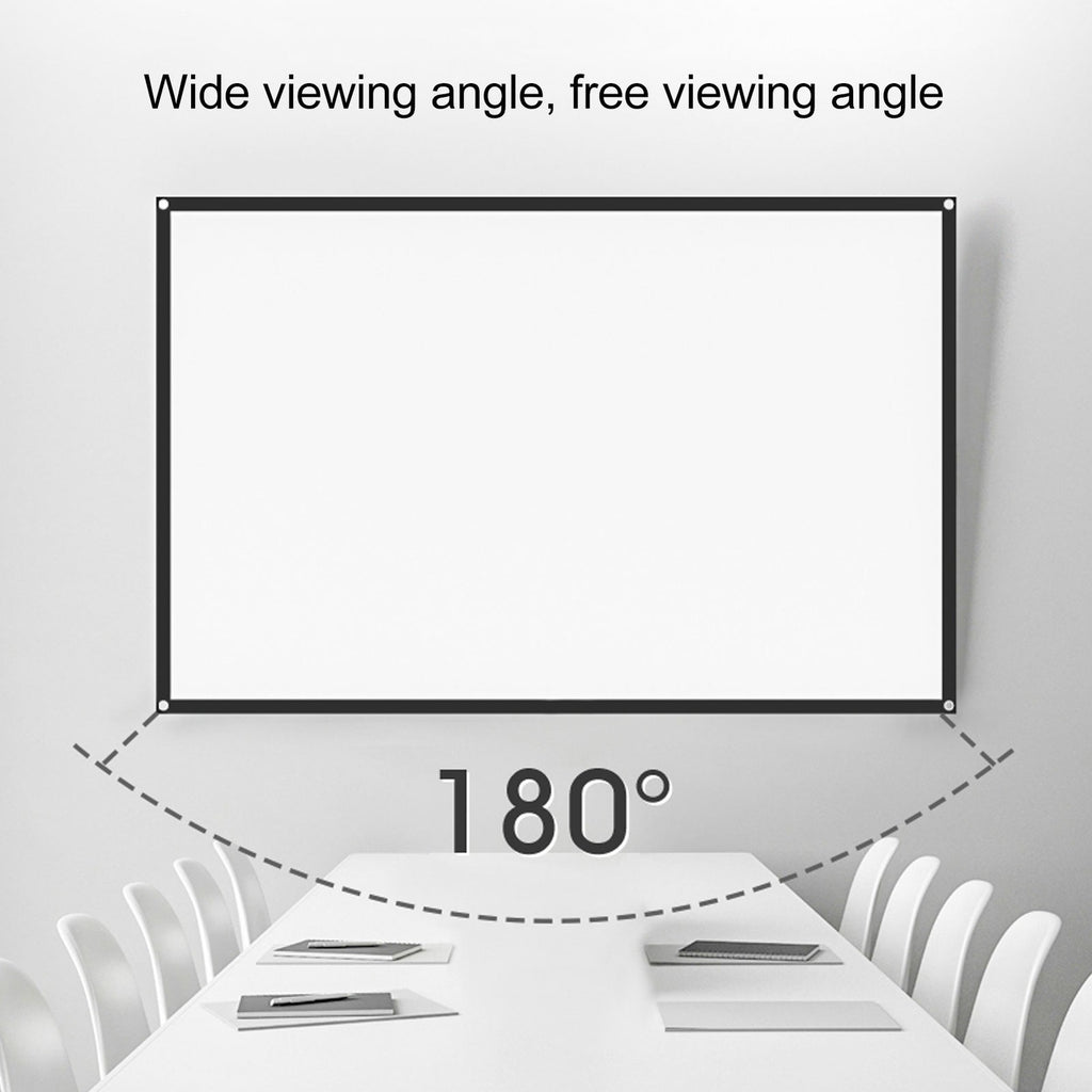 84Inch Projector Screen 16:9 Hd Projection Screen With Hook For Indoor Outdo BAJ