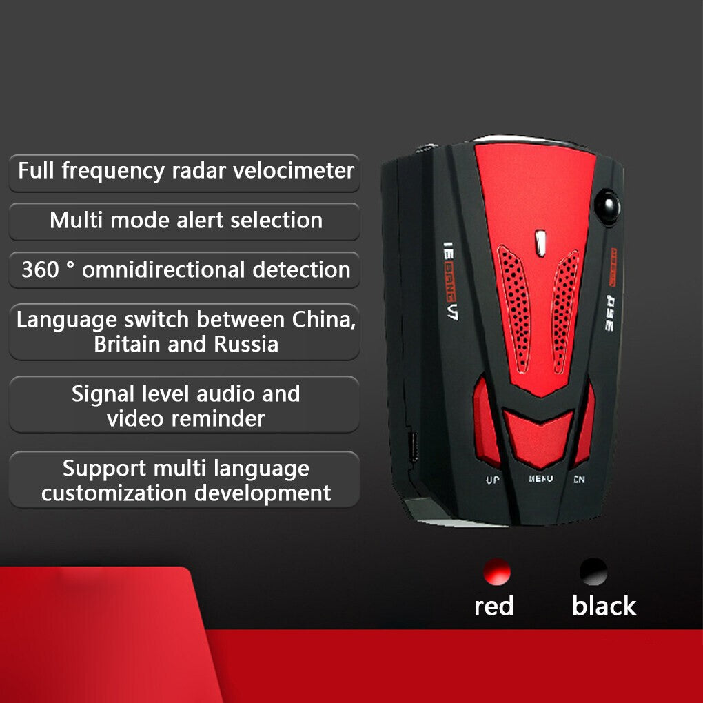 360° Car Speed V7 GPS Radar Detector Camera Voice Alert Warning Speedometer UK