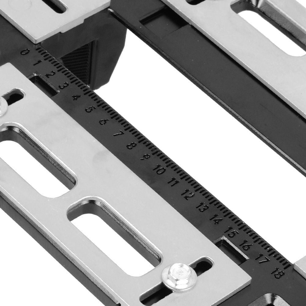 Wooden Door Hinge Jig Lock Guide Plate Router Bit Woodworking Slotting Locator