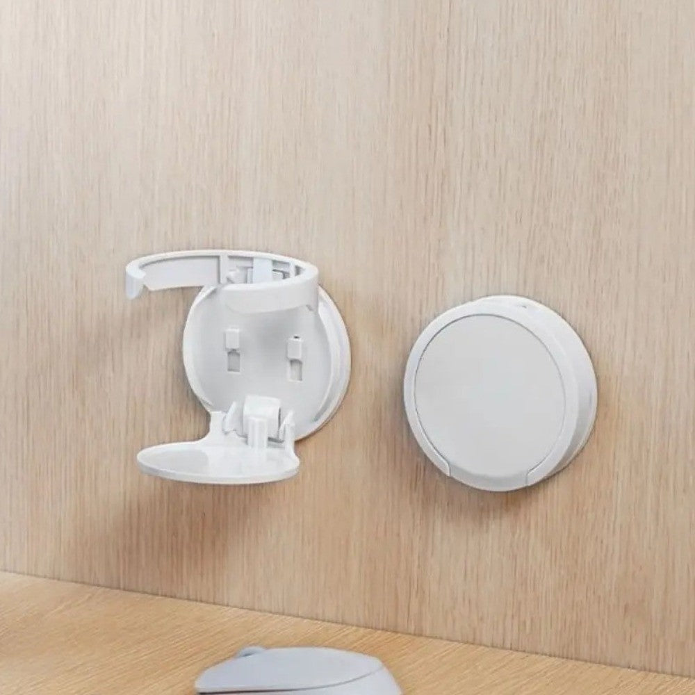 Portable Durable Wall-Mounted Cup Holder Foldable Self-Adhesive Drink Holder