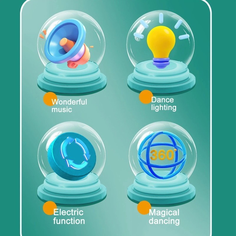 Dancing Jellyfish Baby Toy, Tummy Time Toys for Kids,Magic Electric Dancing