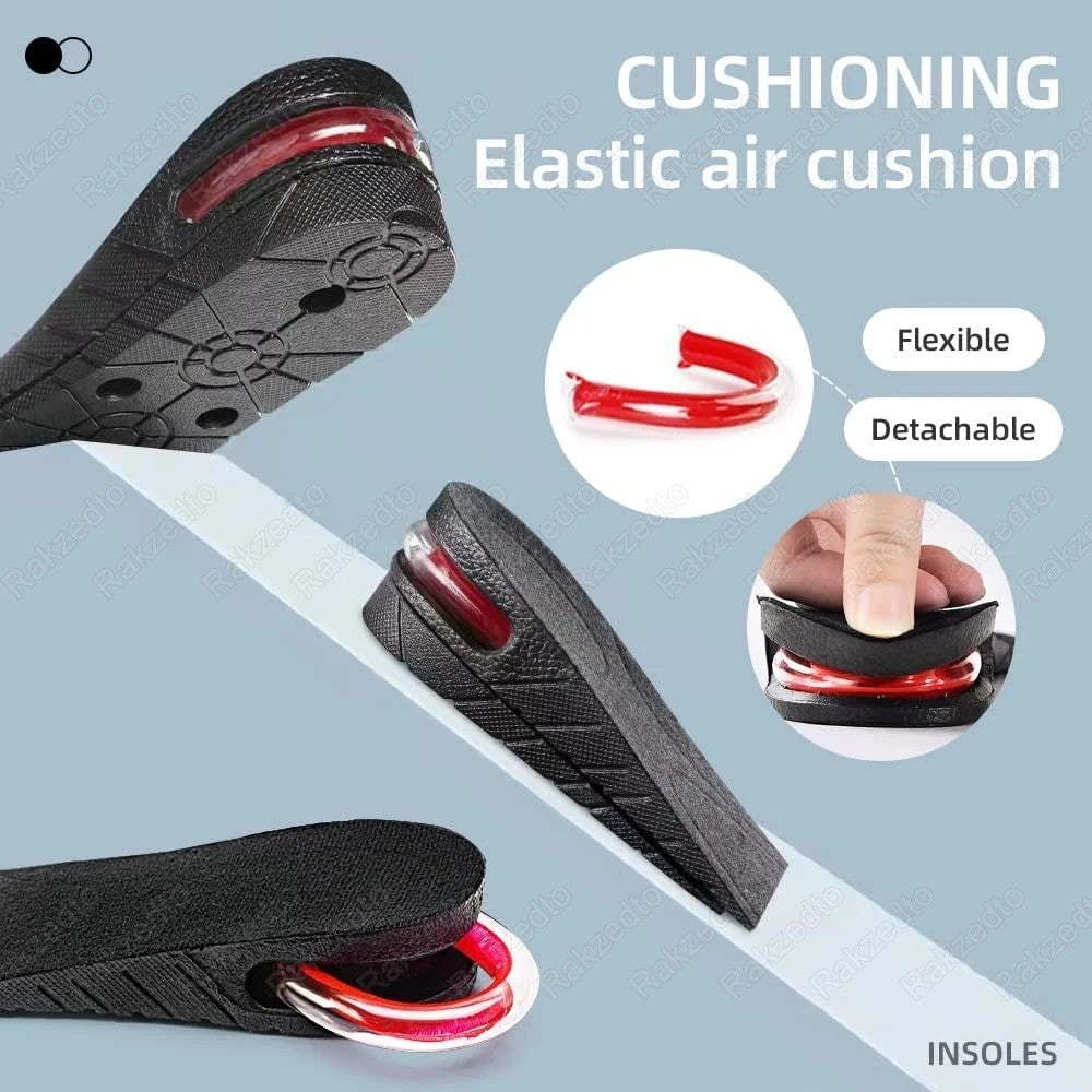 Height Increase Insoles Men Women Invisible Heel Lift Taller Shoe Inserts 2 Pads