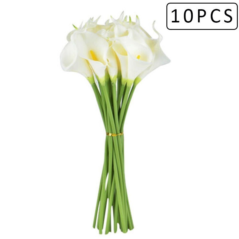Silk Touch Lilly Artificial Calla Real Decor Lilies 10X Cala Flowers Flower Lily