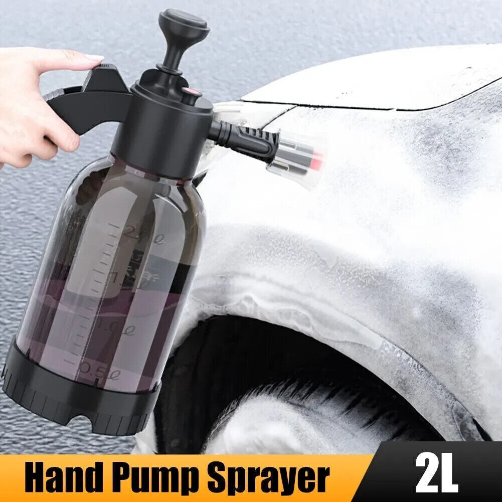 2L Car Wash Foam Sprayer Hand Held Pump Wash Spray Bottle Snow Foam Detailing