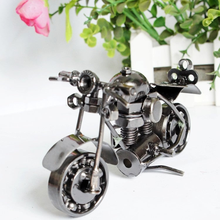 6" handmade motorcycle nuts and bolts sculpture collectible figurines gifts M37C