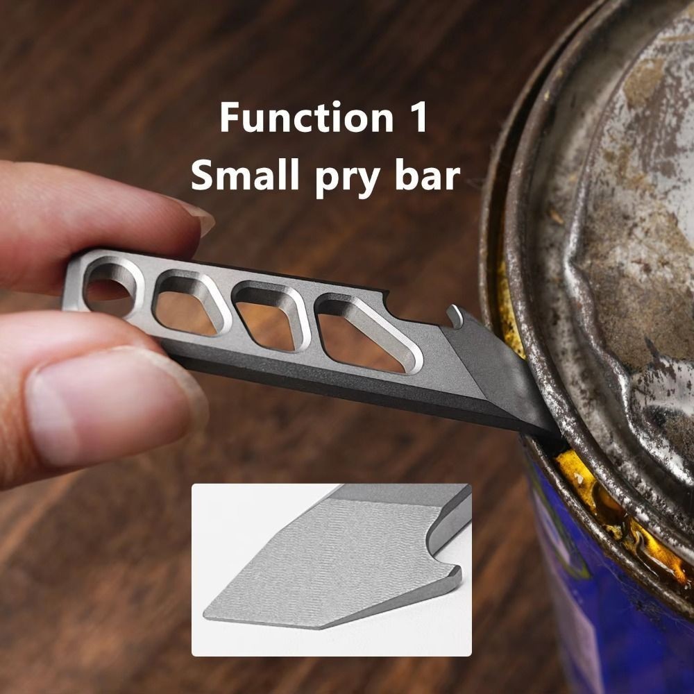 Mini Pry Bar 55mm Edc Crow Bar Bottle Opener Multipurpose Pocket Tool Keychain