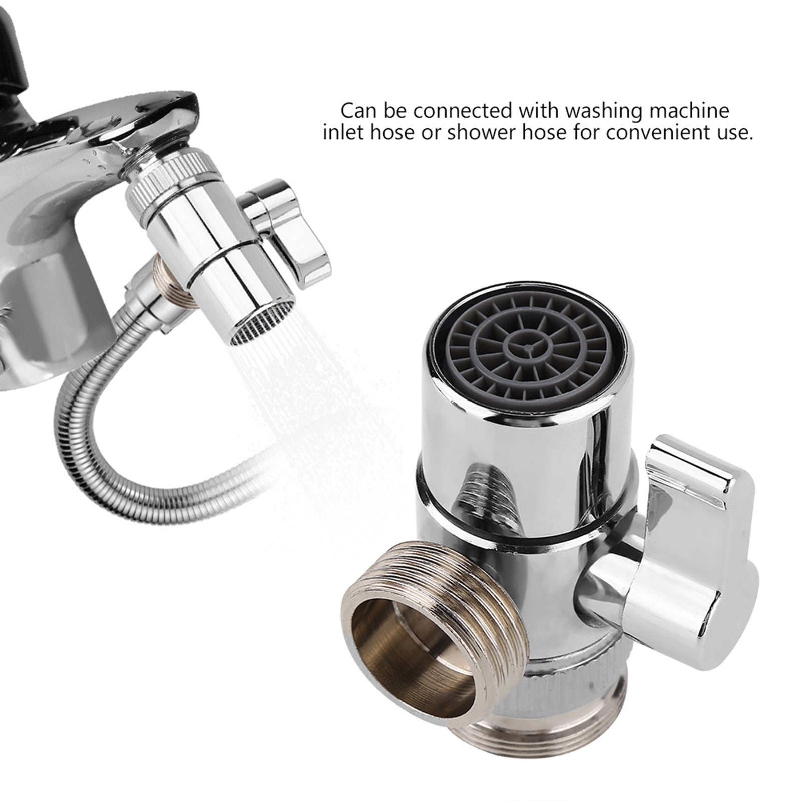 GH Water Tap Diverter Valve Sink Splitter Adapter For Kitchen & Bathroom Faucet