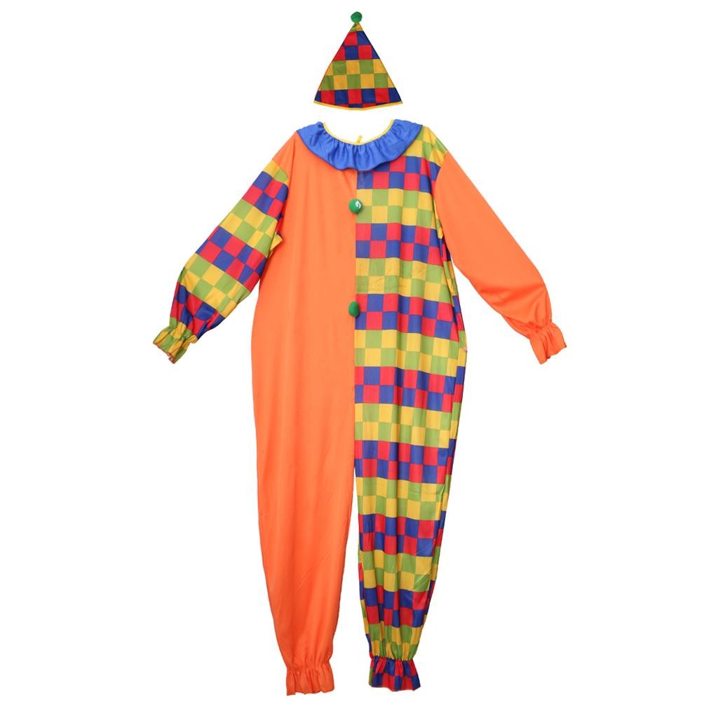 Adult Clothes Clown Costume Colorful Fancy Dress -  Clown Outfit Party