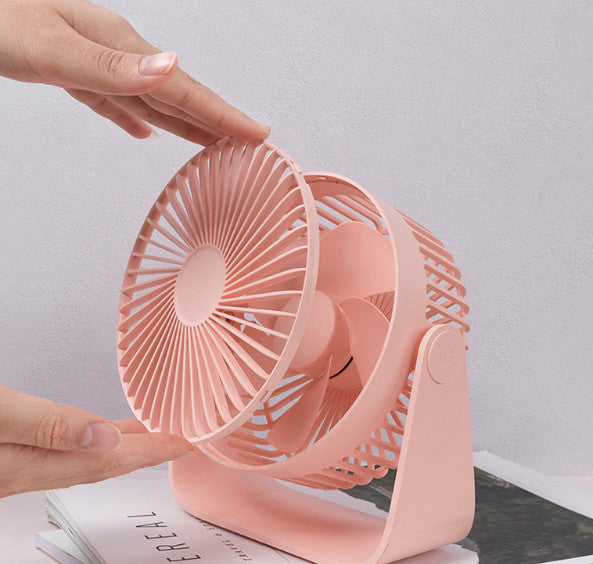 Oscillating Mini Desk Fan 3 Speed Adjustable Quiet USB Plug-in