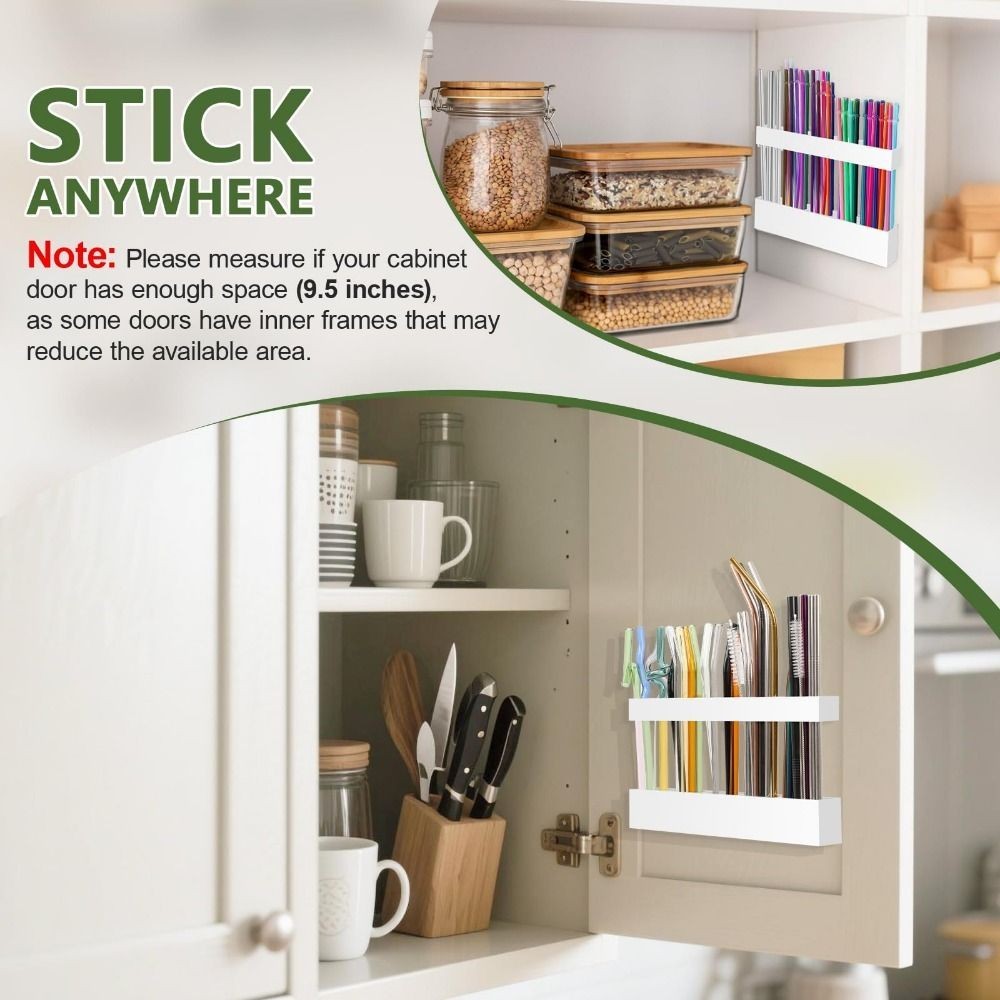 Acrylic Large Straw Holder  Reusable Straw Storage Dispenser Straws Organizer