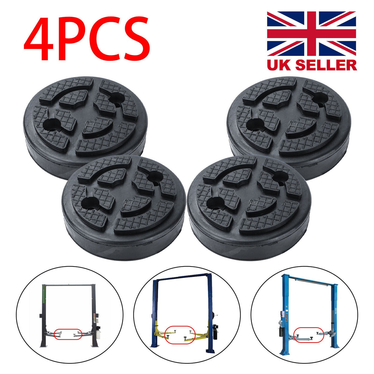 4pcs Rubber Lifting Pads Block For 2 Post Lift Replacement Pads Car Lift Ramp UK