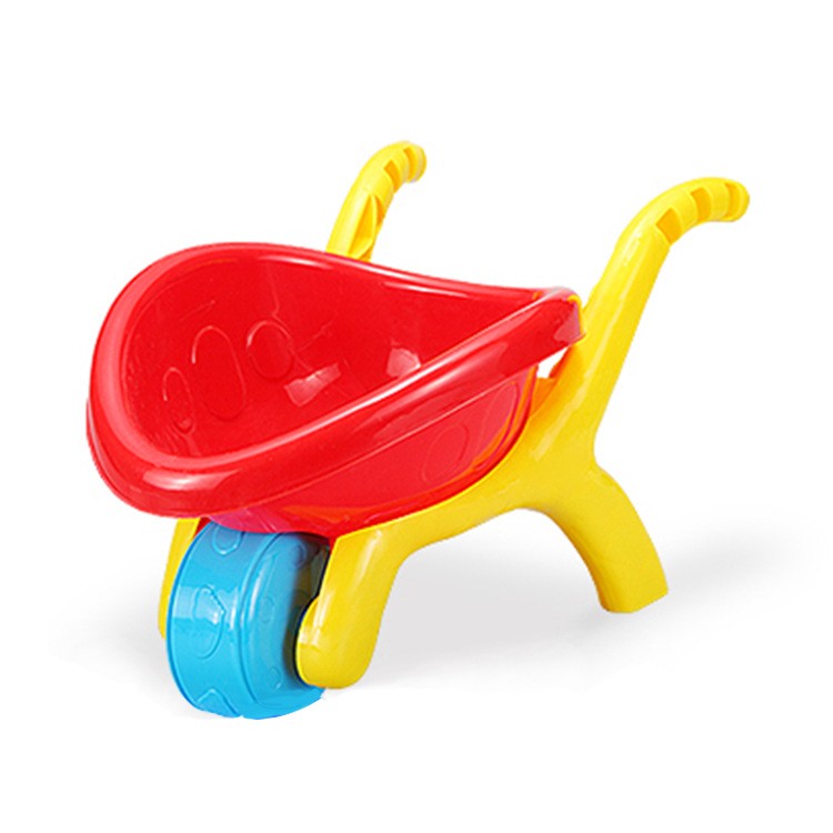 Kids Colourful Plastic Beach Wheelbarrow Spade Set Sandbox Summer OutdoorToy NEW