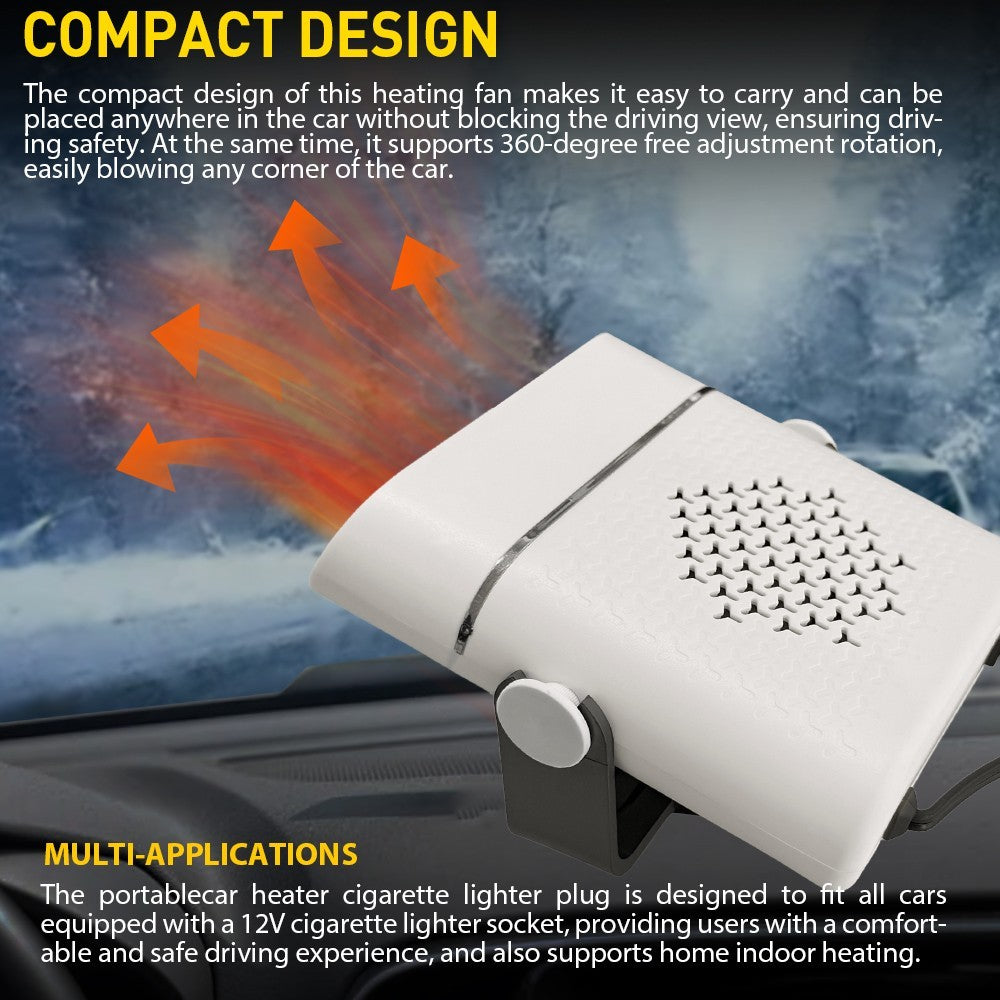Portable Electric 1x Heater 12V 150W Heating Fan Defogger Defroster Demister