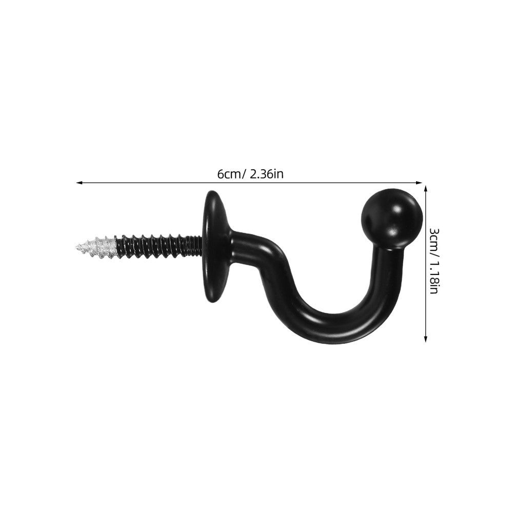 2Pcs Curtain Tiebacks Hooks Wall Mounted Decorative Holdbacks for Drapes