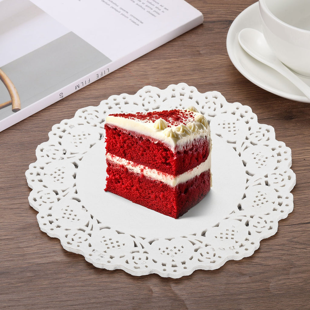 500 Pcs White Lace Paper Doilies 6.5 Inch Round Tableware Disposable Paper