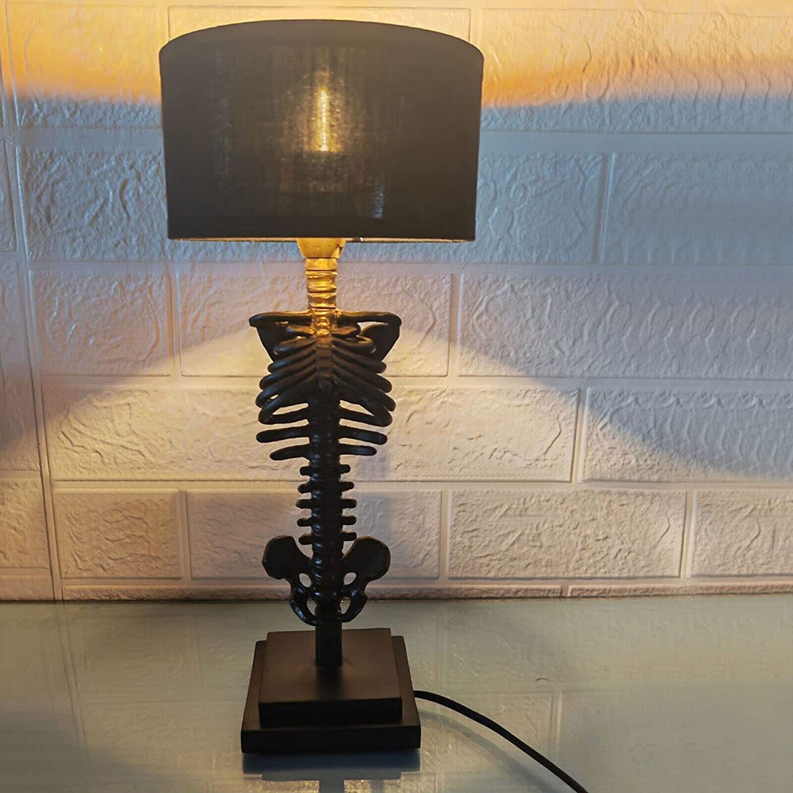 Halloween Gothic Skull Skeleton Lamp Desktop Table Lamp Night Light House D LOVE