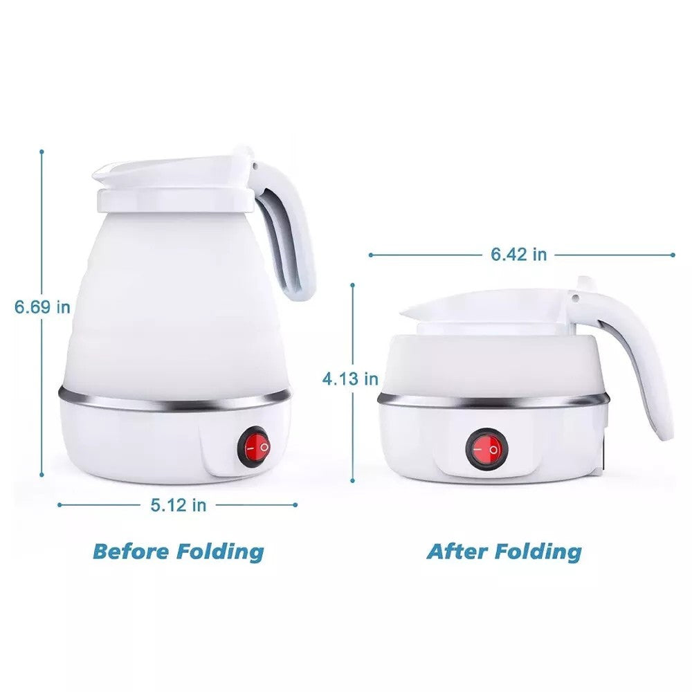 600ML Foldable Electric Kettle Portable Camping Kettle Travel Kettle Silicone UK