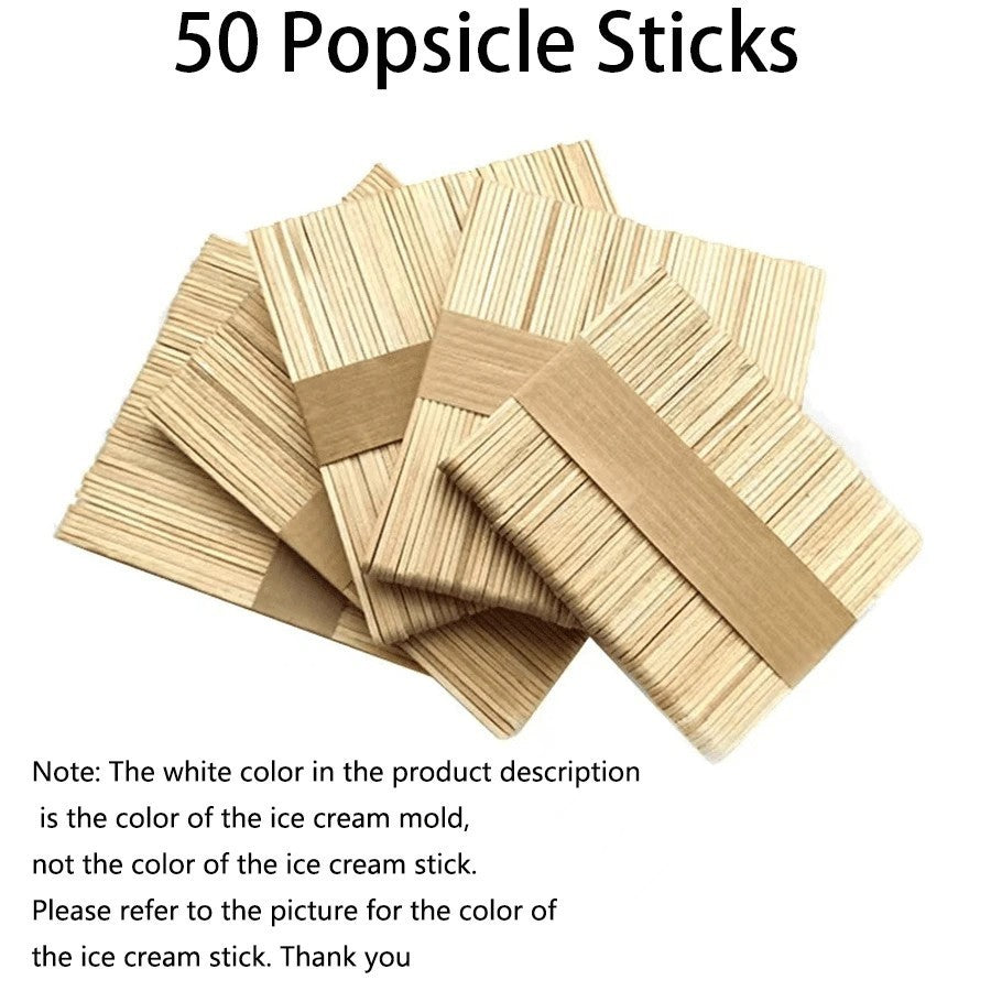 Reusable Silicone 4 Cavity Ice Cream Popsicle Mold for DIY Treats