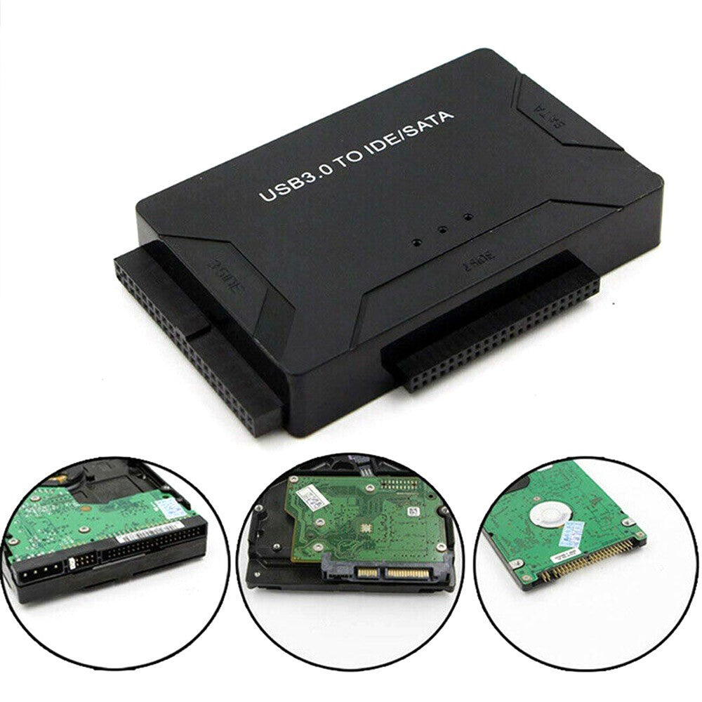 Hard Drive Reader IDE SATA to USB 3.0 Adapter External Converter Kit with Power