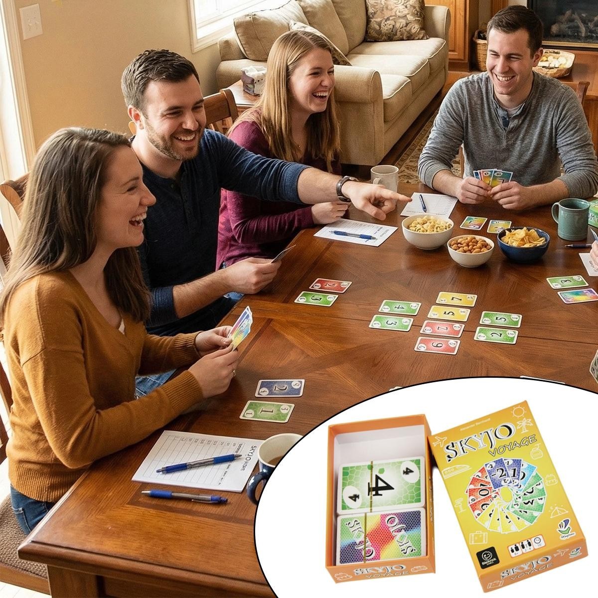 SKYJO VOYAGE Compact Travel Game Casual Party Board Game Card