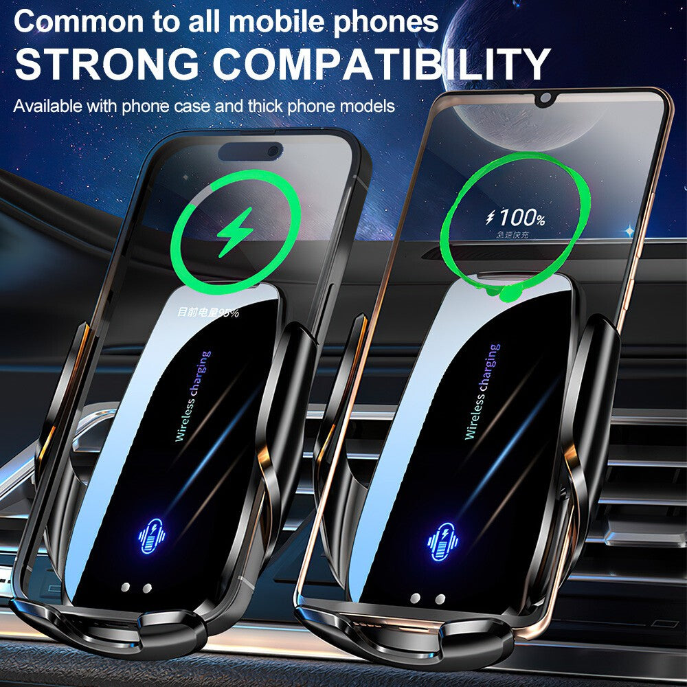 Wireless Car Charger Mount Automotive Electric Induction 15W Fast Black