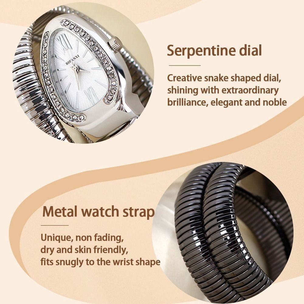 Bracelet Wristwatch Snake Shape Watches Creative Quartz Watch