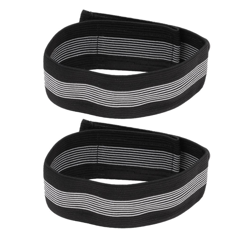 2 Bike Ankle Leg Bind Bandage Bicycle Reflective Trousers Pant Bands Clips Strap