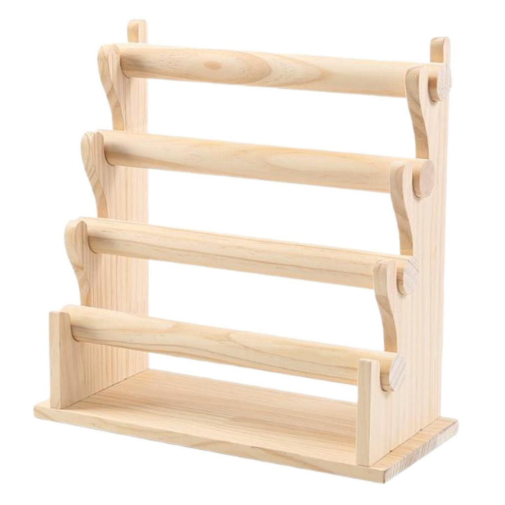 Wooden Hair Rope Bracelet Holder Bangles Jewelry Display Organizer Stand